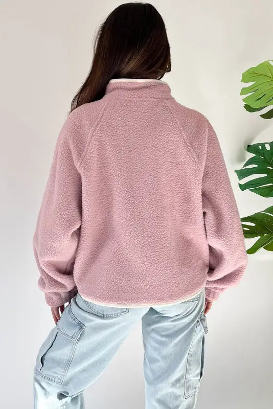 Cozyplush stand neck sweatshirt