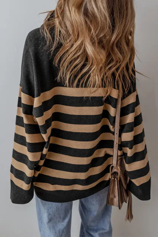 Cozystripes oversized zip sweater