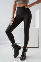 Criss Cross Tummy Control Leggings - Fashionfitz