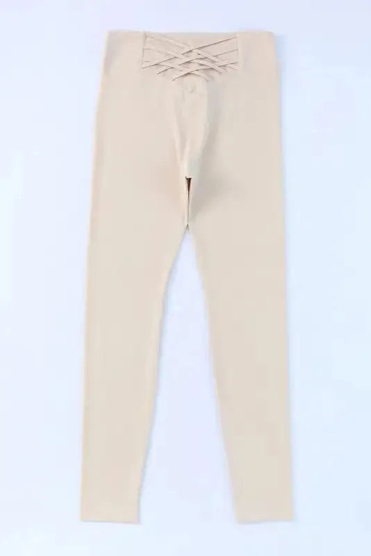 Criss Cross Tummy Control Leggings - Fashionfitz