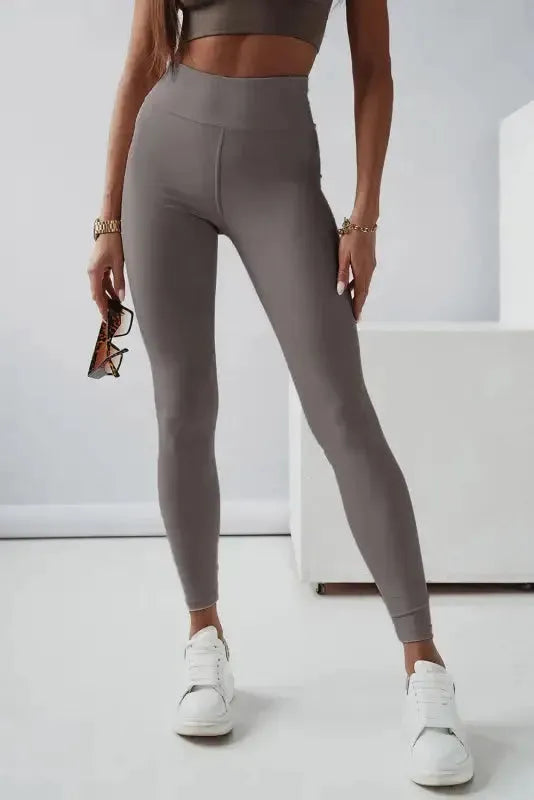 Criss Cross Tummy Control Leggings - Fashionfitz
