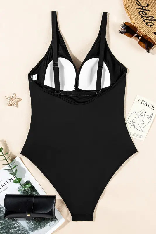 Crisscross back one-piece swimsuit