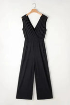 Crisscross Wide Leg Backless Jumpsuit - Fashionfitz
