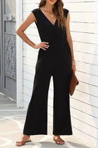 Crisscross Wide Leg Backless Jumpsuit - Fashionfitz