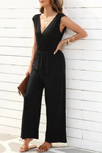 Crisscross Wide Leg Backless Jumpsuit - Fashionfitz