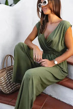 Crisscross Wide Leg Backless Jumpsuit - Fashionfitz