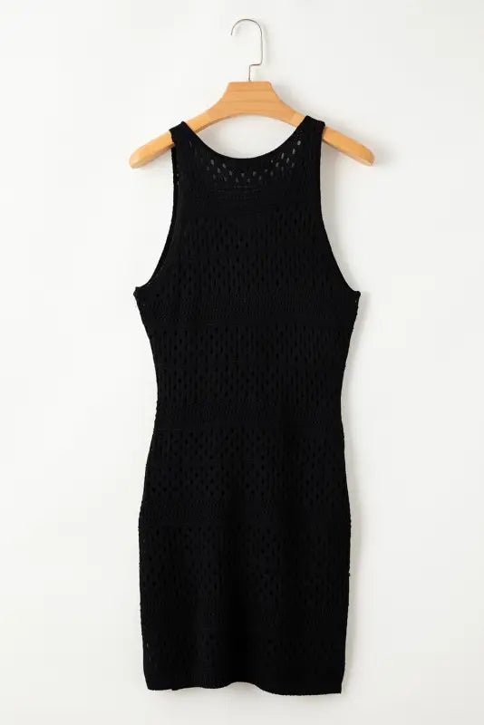 Crochet cover up dress with slits - swimwear