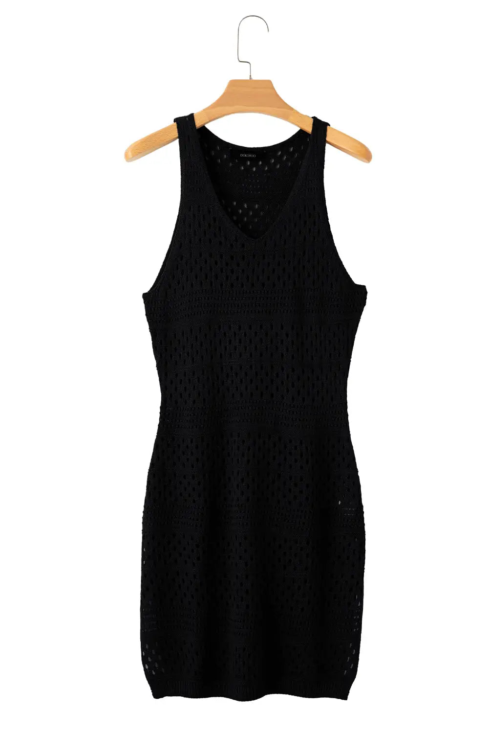 Crochet cover up dress with slits - swimwear