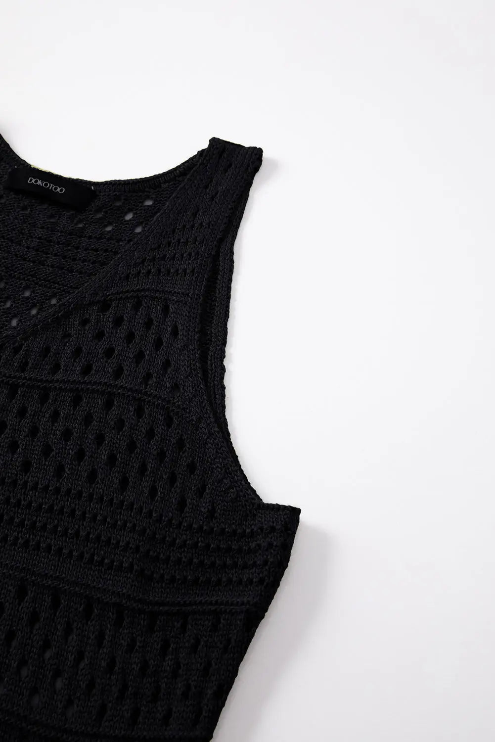 Crochet cover up dress with slits - swimwear
