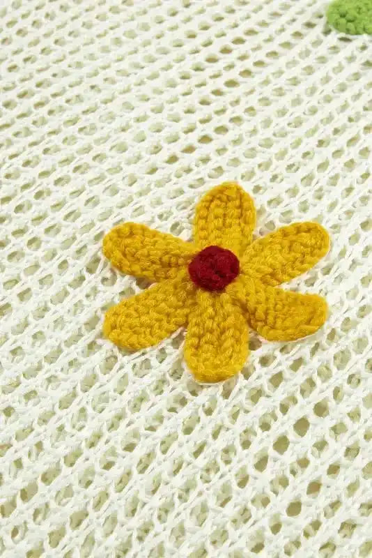 Crochet Flower T Shirt - Fashionfitz