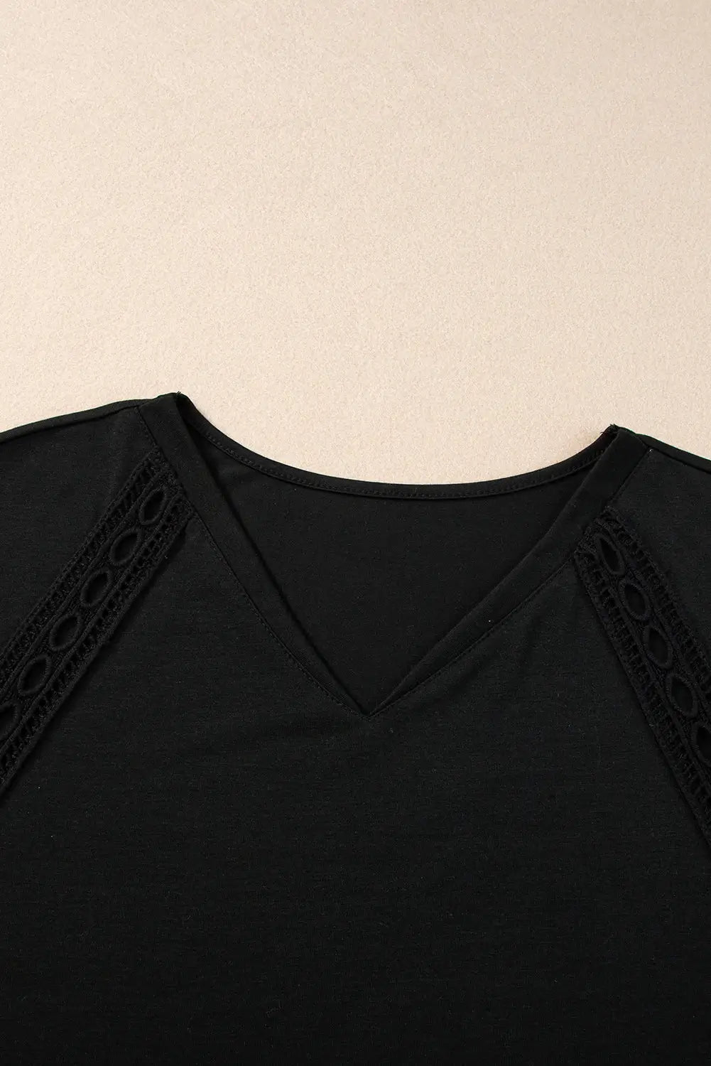 Crochet lace detail oversized tee - tops & tees