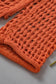 Crochet top - orange open knit bell sleeve tunic sweater - sweaters