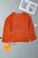 Crochet top - orange open knit bell sleeve tunic sweater - sweaters