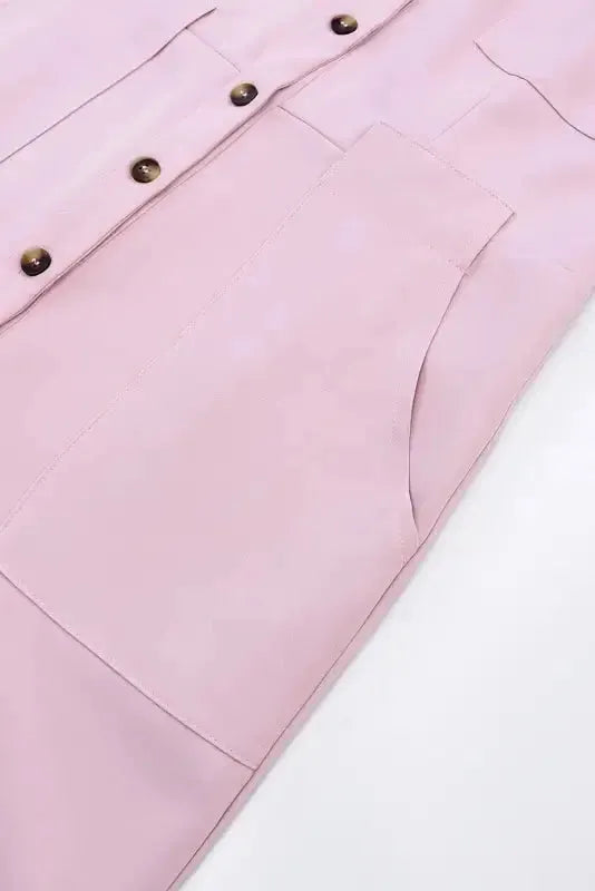 Cropped Jumpsuit with Sash - Buttoned Sleeveless - Fashionfitz