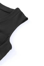 Cropped Jumpsuit with Sash - Buttoned Sleeveless - Fashionfitz