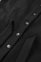 Cropped Jumpsuit with Sash - Buttoned Sleeveless - Fashionfitz