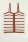 Cropped knit vest - chestnut striped - tank tops