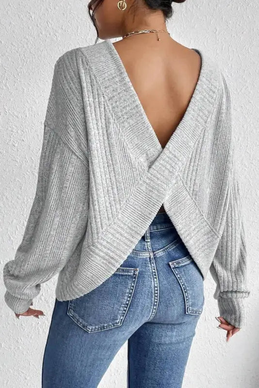 Crossover-back jumper - comfort & style | fashionfitz