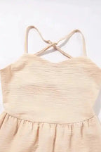 Crossover Backless Tiered Maxi Dress - Fashionfitz