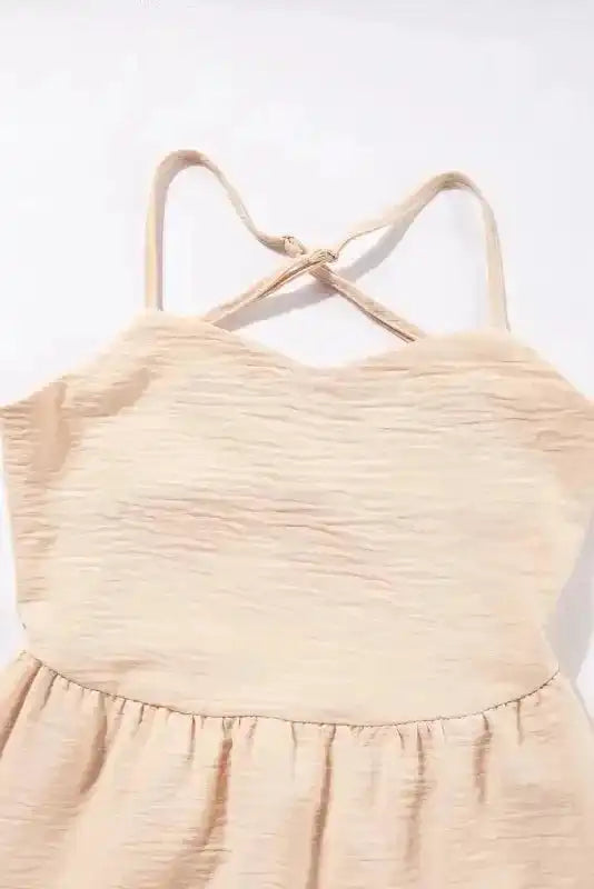 Crossover Backless Tiered Maxi Dress - Fashionfitz