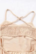 Crossover Backless Tiered Maxi Dress - Fashionfitz