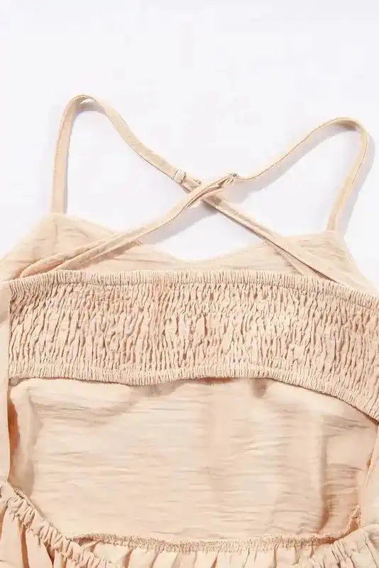 Crossover Backless Tiered Maxi Dress - Fashionfitz