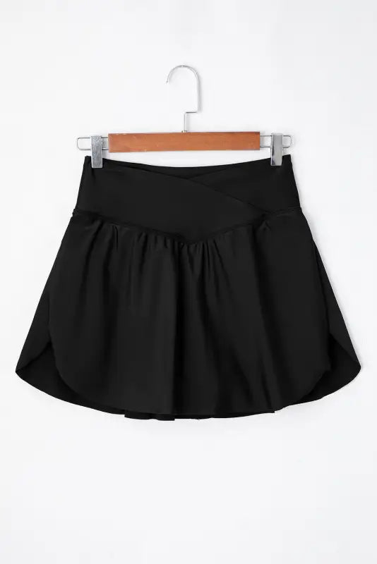 Crossover high waist swim skort