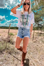 Crossover Waist Denim Shorts - Fashionfitz