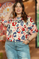 White Colorful Leopard Print Batwing Sleeve Plus Blouse - Fashionfitz