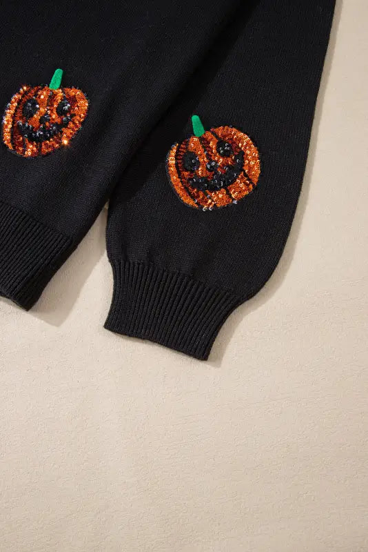 Curvy chic pumpkin sparkle sweater | halloween exclusive