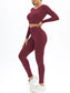 Cut-out back sports top and leggings set - activewear sets