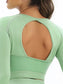 Cut-out back sports top and leggings set - activewear sets