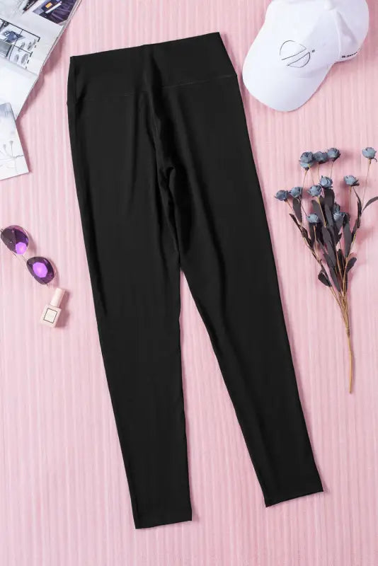 Cut-out high waist skinny leggings