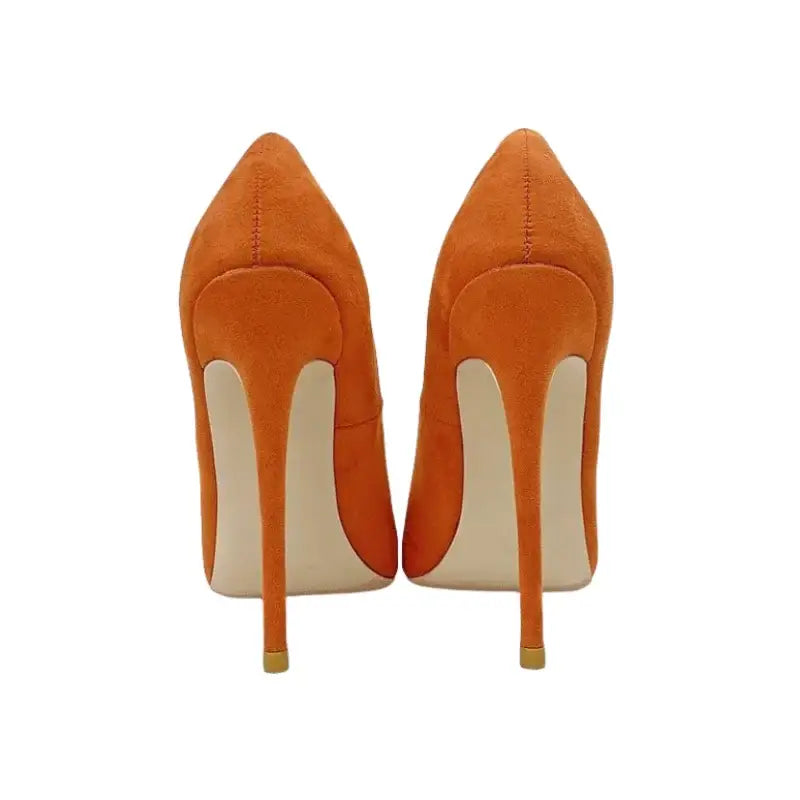 Cute suede high heels stiletto shoes - pumps