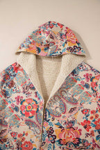 Paisley Sherpa-Lined Hooded Jacket