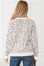 Oversized Chunky Knit Leopard Cardigan