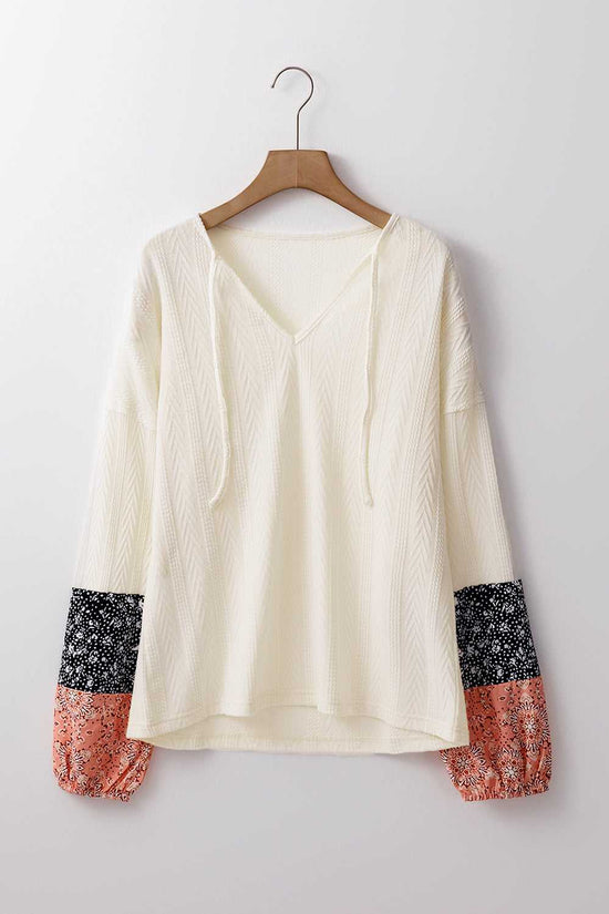 Patchwork Petals Knit Blouse