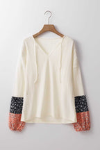 Patchwork Petals Knit Blouse