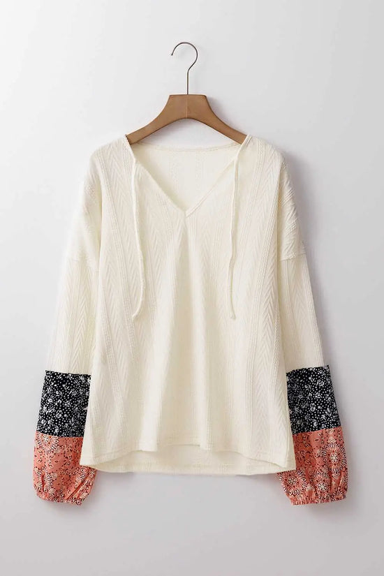Patchwork petals knit blouse blouses