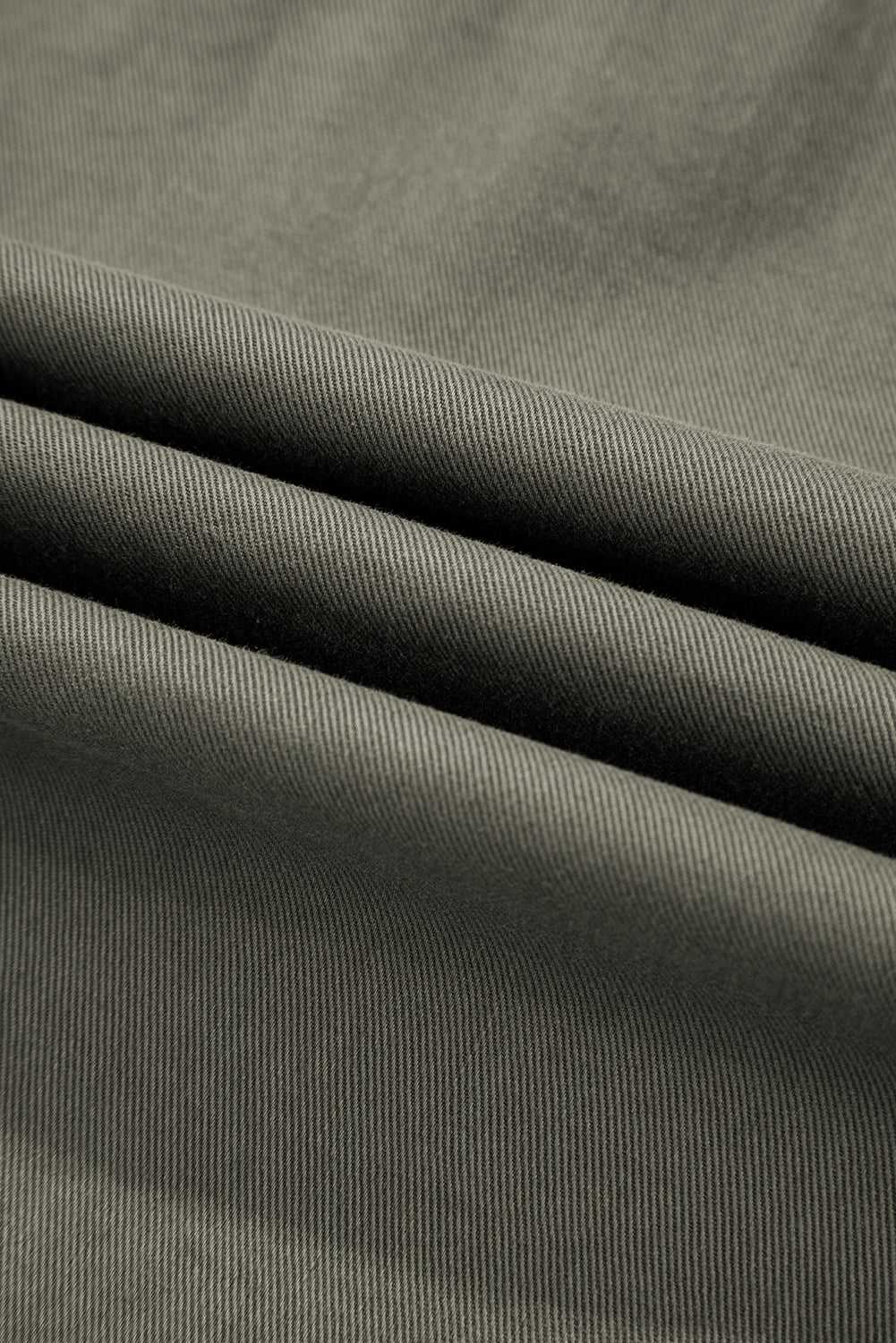 Fabric detail of Green Bay Ruffled Denim Vest - Women's Fashion Trends showing durable green denim texture ideal for fall outerwear.