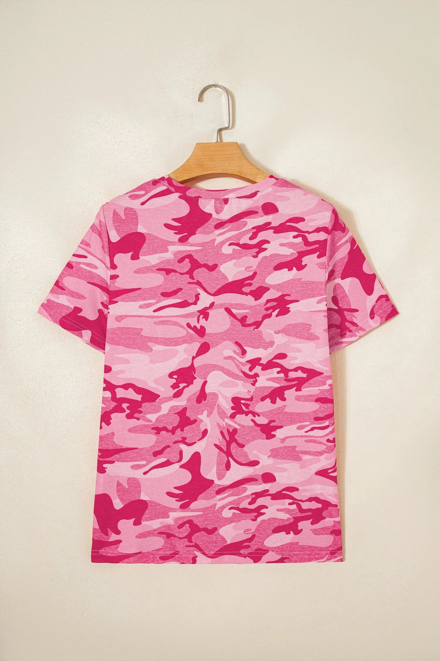 Women’s camo print crew neck t-shirt | fashionfitz