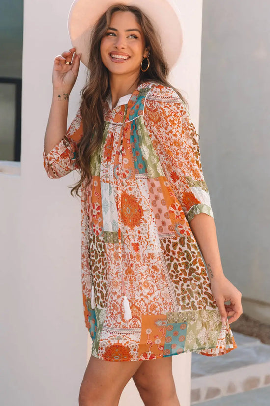 Paisley breeze chiffon dress - boho style