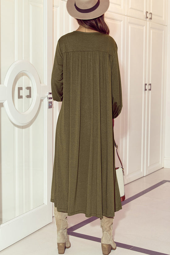 Green Lightweight Duster Cardigan