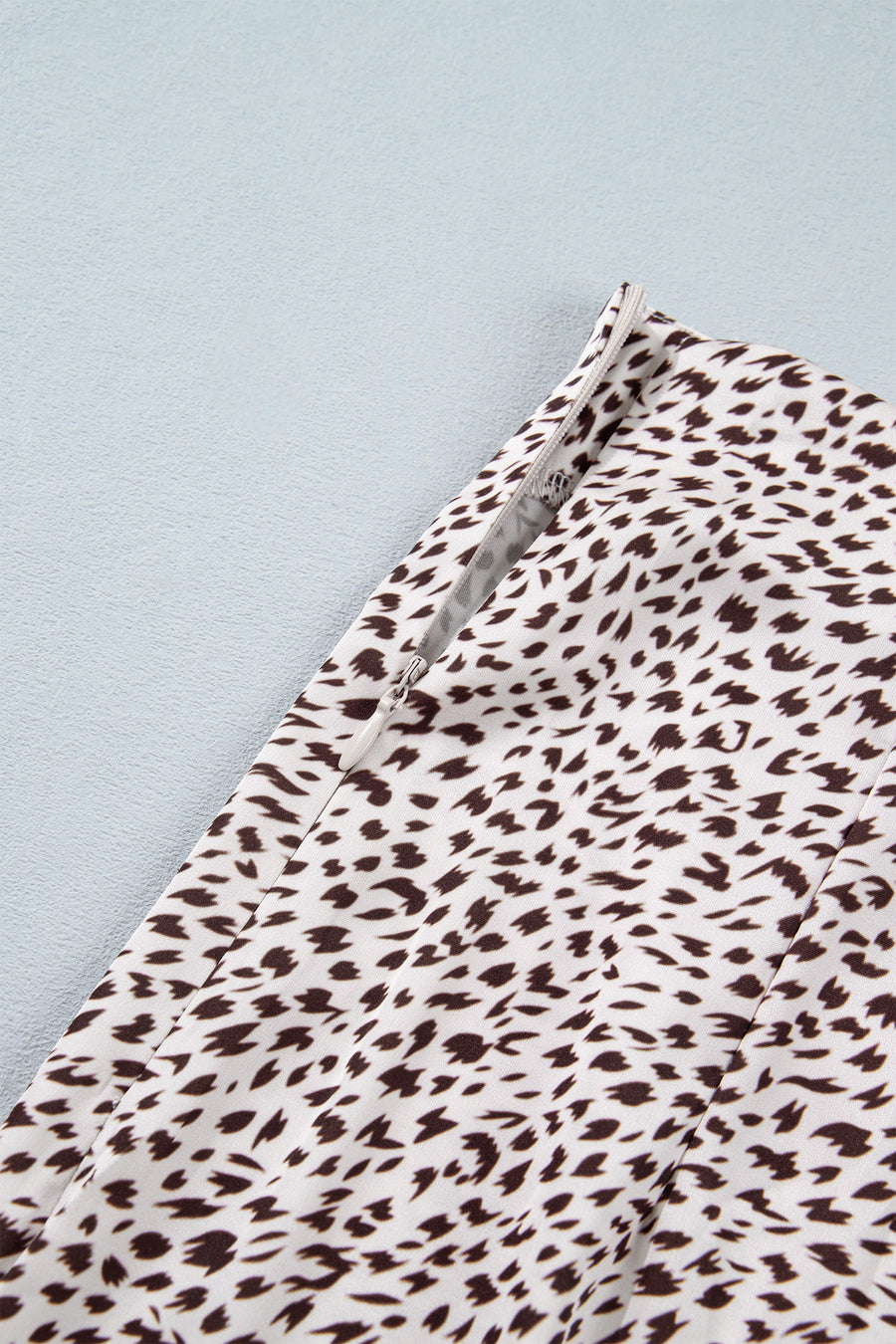 Cheetah Print Lace Trim Split Maxi Skirt Western Women UK