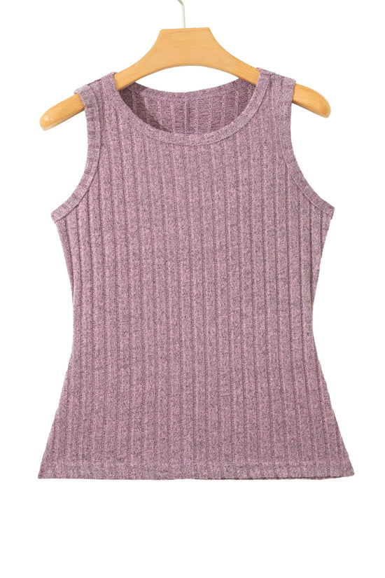 Slim ribbed mineral wash tank top tops