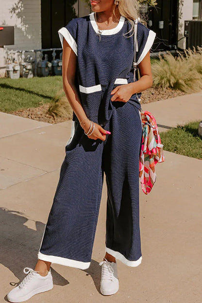 Navy T-Shirt & Pants Set