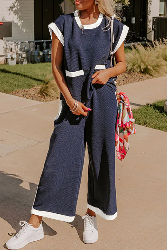 Navy T-Shirt & Pants Set