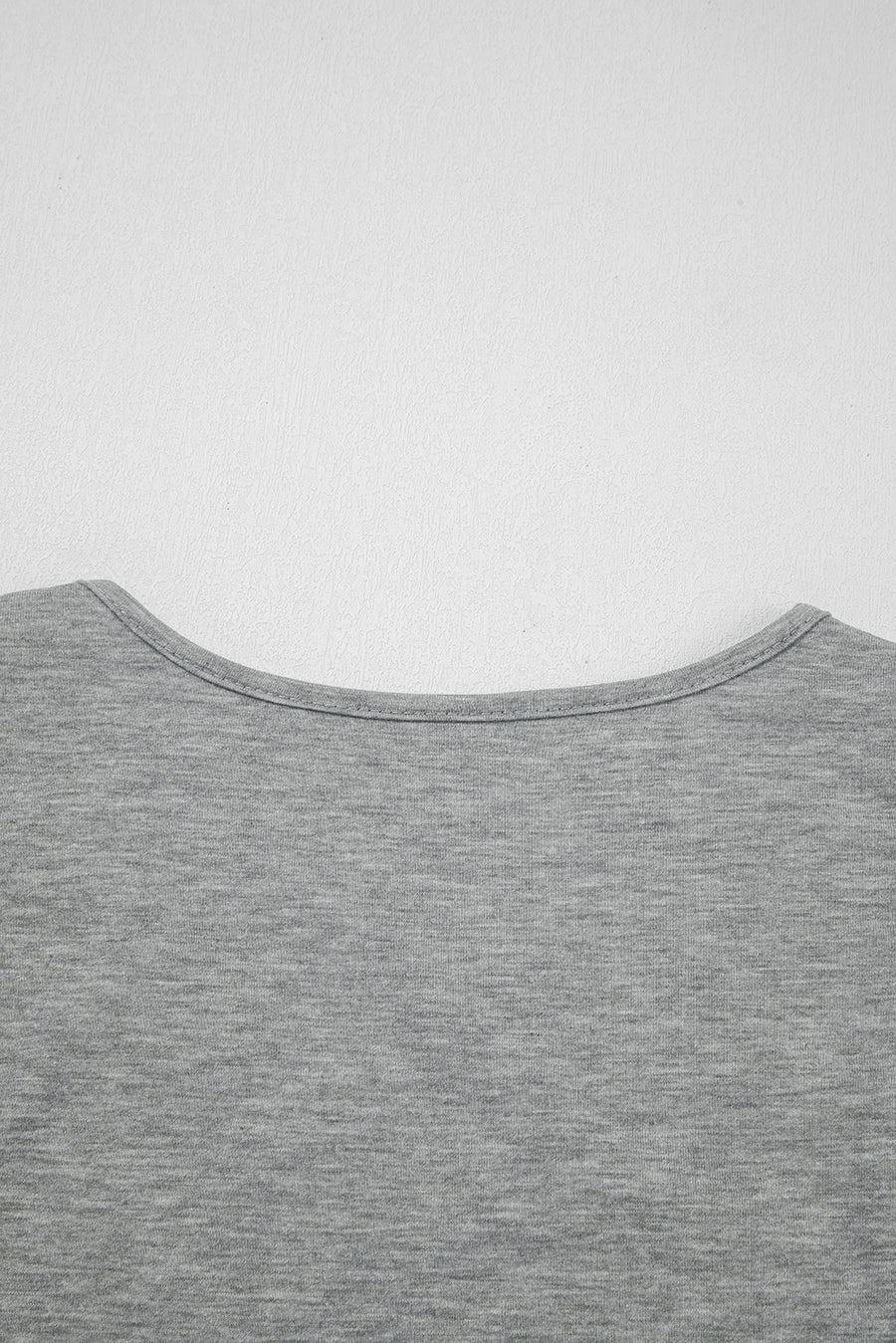 Gray Lace Patchwork Criss Cross V Neck Tank Top
