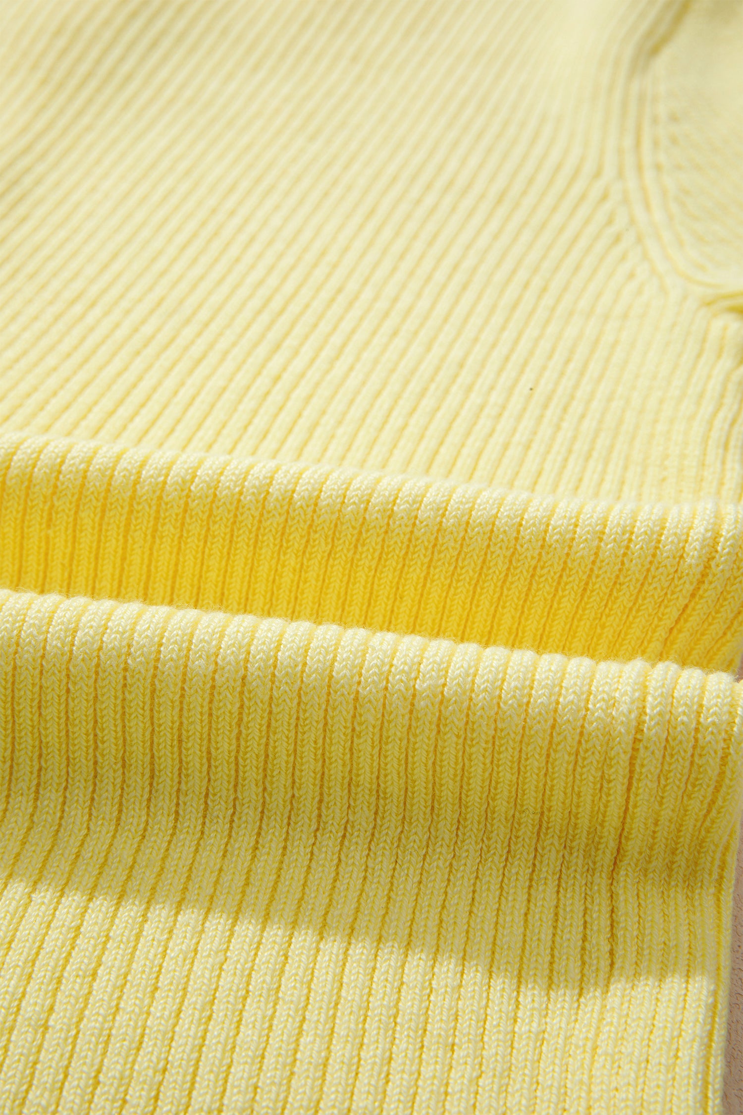 Ribbed Knit Contrast Frilled Short Sleeve Cardigan Women UK