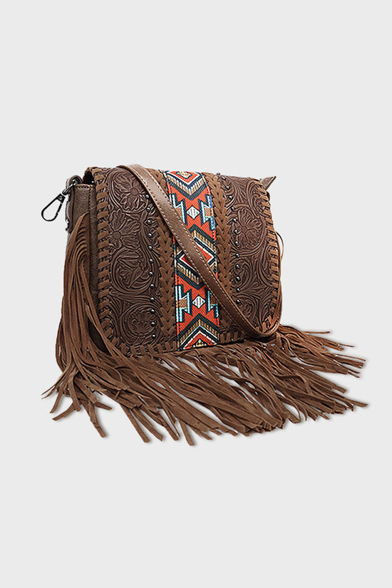 Western Aztec Bohemian Tassel Shoulder Bag Women UK